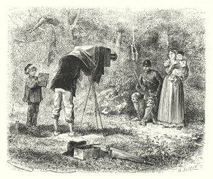 Taking a Photo (engraving) by European School