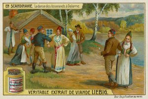 The Weavers Dance in Dalarna by European School