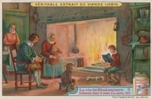 The young Shakespeare reading to his family, 1574 by European School