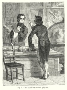 An Unknown Inventor (engraving) by European School