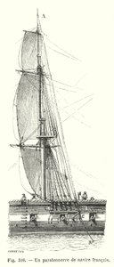 A French Ship Lightning Rod (engraving) by European School