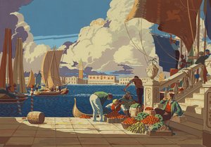 Venice, Looking Across the Lagoon to San Marco by European School
