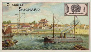 Warship at Taku, China, Boxer Rebellion, 1900 by European School