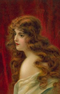 Woman with Long Red Hair by European School