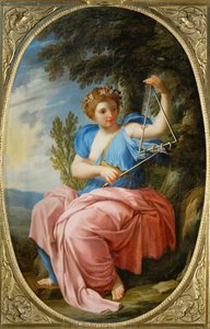 The Muse Terpsichore, from the Chambre des Muses, Louvre, Paris by Eustache (studio of) Le Sueur