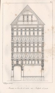 Wooden House from the 15th Century, Malpalu Street No. 90-92 by Eustache Hyacinthe Langlois