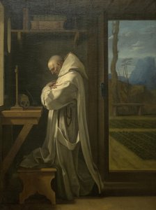 Saint Bruno in Prayer by Eustache Le Sueur