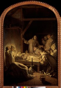 Life of Saint Bruno: The Death of Saint Bruno on 6/10/1101 by Eustache Le Sueur