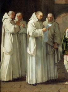 Saint Bruno Receives a Message from Pope Urban II (detail) by Eustache Le Sueur