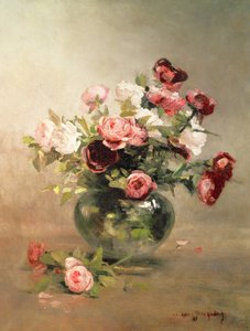 Vase with Roses by Eva Gonzalès: Buy fine art print