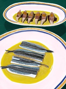Anchovies and Mackerel in Olive Oil, Spain by Evan Sklar