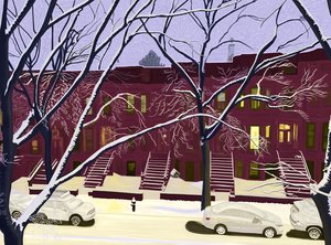 First Snow, First Light by Evan Sklar
