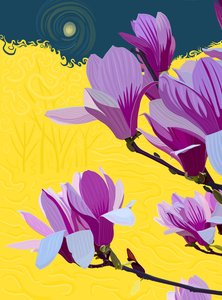 Flowering Tulip Tree by Evan Sklar