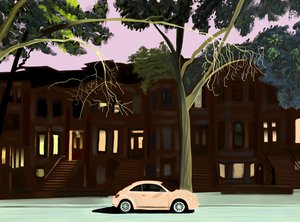 Lone Car on Block by Evan Sklar