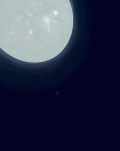 Moon and Saturn, c.2020-24 by Evan Sklar