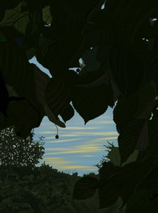 Morning Sky Through Leaves by Evan Sklar