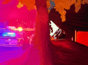 Overturned Truck by Evan Sklar