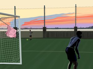 Youth Soccer At Brooklyn Bridge Park by Evan Sklar