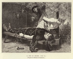 The death of Chram, son of Chlothar I, King of the Franks, 561 by Evariste Vital Luminais