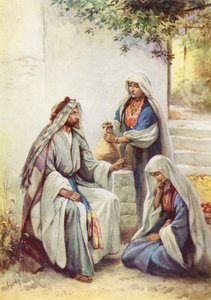 Jesus with Mary and Martha by Evelyn Stuart Hardy