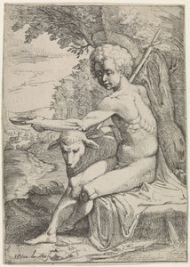 John the Baptist in the Wilderness by Everard Crynsz. van der Maes