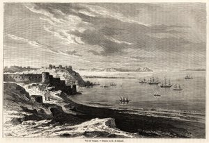 View of Tangier (Morocco), drawing by Evremond de Berard (1824-1881), to illustrate M.F.Schickler