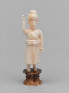 Black pawn, chess piece, India, c.1820 by Evremond de Berard