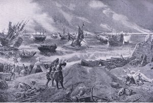 James II at the Battle of La Hogue, 23rd May 1692 by Eyre Crowe