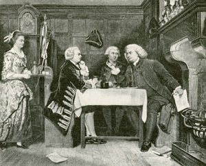 Johnson, Goldsmith, and Boswell at the Mitre Tavern
