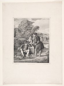 A Man Teasing a Peasant Girl