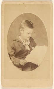 Unidentified Boy Reading, in Oval Style by F.G. Handel