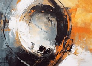 Abstract Circle in Warm Colors