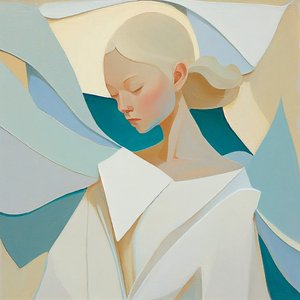 Blonde Female Portrait, Inspired from Famous Paintings