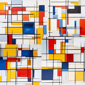 Composition with Red, Blue & Yellow