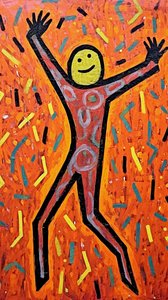 Naive figurative painting