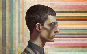 Intellectual man inspired by Giorgio de Chirico, Surrealism portrait by F. Abderrahim