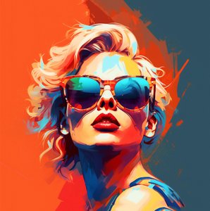 Woman Face, Singer Sunglasses Fashion by F. Abderrahim