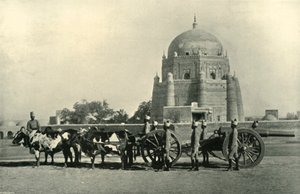 Indian Garrison Artillery with Heavy Battery 40-pr. M.L. Equipment - Drill Order Khaki, 1901 by F. Bremner