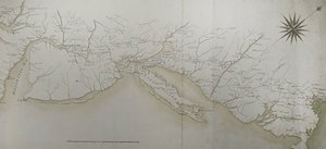 General map of the camps and marches of the army in America on the orders of Rochambeau (detail) by F. Dubourg