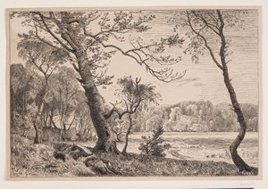 The Grove at Silkeborg Towards Fruens Bench by F. Hendriksen