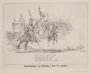 Vignette Drawing in a Music Book by F. Hendriksen