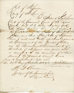 Loyalty oath of Frederick Kretschmar, State of Missouri, County of St. Louis by F. Kretschmar