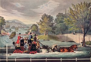 Mail Coach in a Flood, c. 1827, 1904