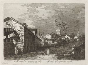 Hanging the Clothes by Fabio Berardi after Canaletto