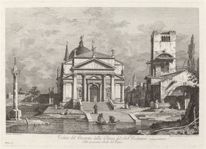 View of the Facade of the Church of the Most Holy Redeemer by Fabio Berardi after Canaletto