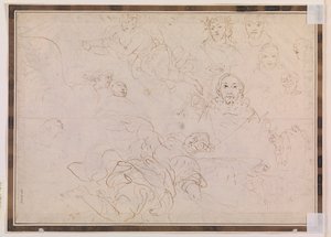 Studies for the Head of Christ and Angels