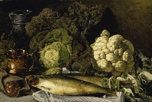 Still Life with Vegetables and Fish