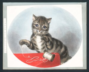 Always at Mischief - Victorian greetings card by Fanny Corbaux