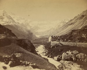 River Running Through Mountain Valley by Farnham Maxwell Lyte