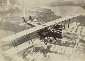 Flying Airplane above Washington D.C. by Fedele Azari